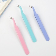 Macaron Color Elbow Tweezers Student DIY Simple Stainless Steel Tweezers