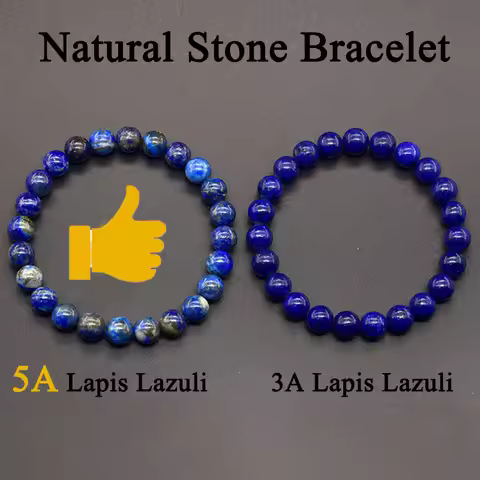 Real 5A Natural Lapis Lazuli Stone Bead Bracelets Homme Original High Quality Energy Healing Jewelry