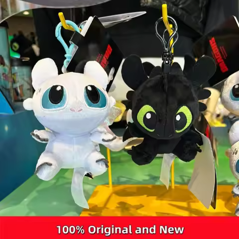Universal Studios Beijing Authentic Toothless Night Fury Light Fury Keychain Bag Charm Pendant Trave