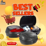 GIVI E450N Rear Box Red Ruby/E450N2 Black Size 45 Liters Holds 2 Helmets Motorcycle