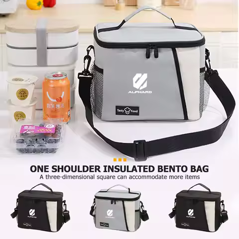 Leakproof Lunch Bag Large Capacity Crossbody Bento Insulation Box For Toyota Alphard Vellfire 20 30 
