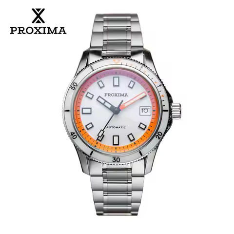 Proxima PX1738 Luxury Men Watch Enamel Dial Full Luminous 39mm Dive Watch NH35 Automatic Mechanical