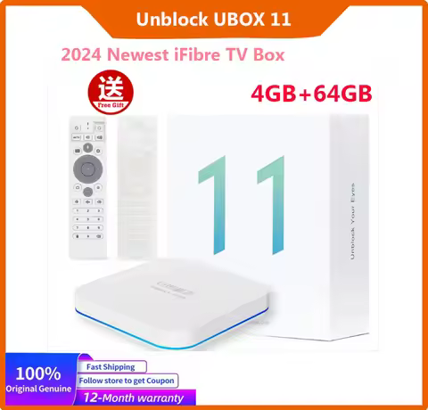[Genuine]2025 New Arrival unblock tech ubox 11 Android 12 Wifi6 ai voice 4GB 64GB Hot in singapore j