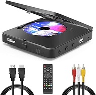 Super Mini Blu-Ray DVD Player for TV,1080P Blue Ray HD DVD Player, Portable CD HD Player Home Theater Disc Player, with Remote Control + HDMI AV Cable + Built-in PAL/NTSC, Support USB Input