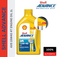 Original 550050922 SHELL ADVANCE AX5 15W40 4T ENGINE OIL 1L