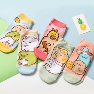 5 Pairs San-X SUMIKKO GURASHI Cartoons Men Women Breathable Sports socks kawaii animal Boat Comfortable Cotton Ankle Socks Kids gift