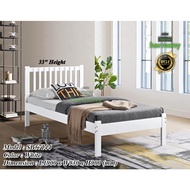 Harmony Beekah Wooden Single Bed Frame / Solid Wood Single Bed / Katil Bujang Kayu / Katil Single / Bedroom Furniture