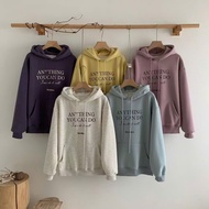 Korean style printed hoodie with cotton lining 3537