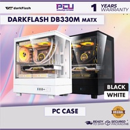 DARKFLASH DB330M MATX PC CASE - BLACK/ WHITE