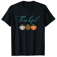 Fall Plaid Pumpkin Thankful Women Thanksgiving Be Blessed T-Shirt Woman T Shirts
