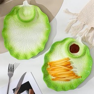 Plate Ceramic Plate Dumpling Plate with Vinegar Plate Household Ceramic Dish Plate Butterfly Breakfa