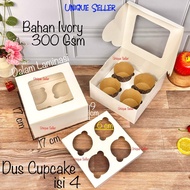 [Contents 10] Cake Box Bread Snack Snack Snack Size 17x17x9 cm White THICKIVORY Cupcake Box/ 4 Compa