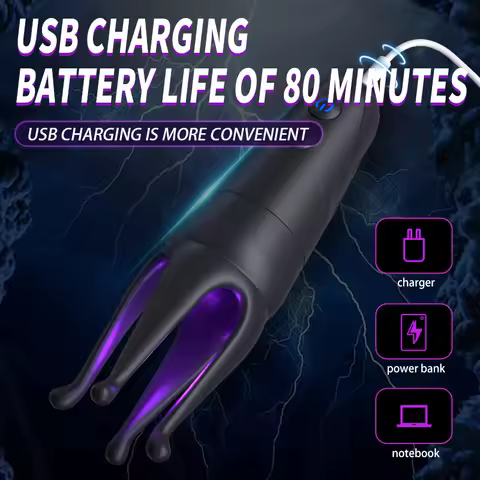 LILO Four Claw Magic Hand Strong Wrapping Stereoscopic Surrounding Vibrator Soft Silicone Micro Elec