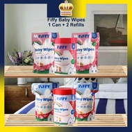 Fiffy Combo Pack Wet Tissue Wipes (1 Can + 2 Refill Pack)