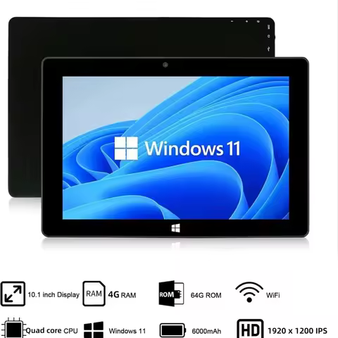 WINDOWS 11 Tablet PC 10.1 Inch 4GB RAM 64GB ROM AR40 64-Bit Operating System x64-based 1920 x 1200 I