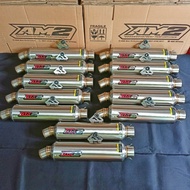 Silincer Only Knalpot Racing Original AM2 BEST PERFORMANCE Bulat Jenong Cb Gl MP Tiger Inlet 50