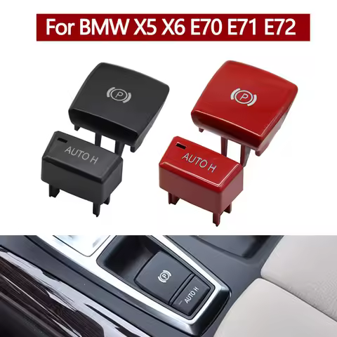 Car Handbrake Electronic Parking Brake Switch Auto H P Button Cap Cover Replacement For BMW X5 X6 E7