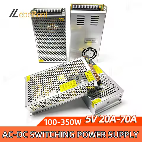 5V Switching Power Supply 20A 30A 40A 60A 70A 100W 150W 200W 300W 350W AC 110V/220V to DC 5V for LED