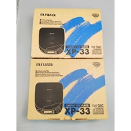 New Old Stock Aiwa XP-33 CD Walkman (Early Lowercase Model), 2‑Stage DSL Dynamic Bass, Includes Azde