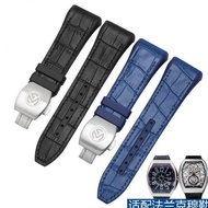 Suitable for FM Frank Muller Genuine Leather Watch Strap Men Far Mulan V45 Silicone Nylon Black Blue Bracelet 28mm Cash on Delivery