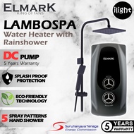 ELMARK LAMBOSPA DC INVERTER PUMP WATER HEATER W/ RAINSHOWER MATT BLACK