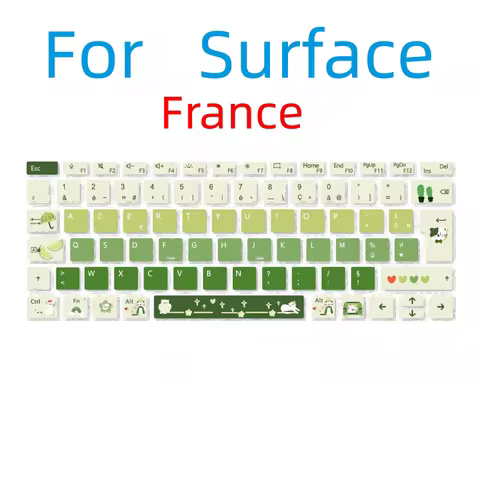 French Suitable for Microsoft Surface Book Laptop Go 1/2/3 Pro 4/5/6/7/8/9/10/11 Cartoon Computer Ke