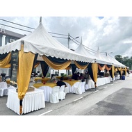 17ft Double Scallop 2 Tone Layer Canopy Fit 18ft x 18ft  &amp; 20ft x 20ft Tent Wedding Canopy Khemah