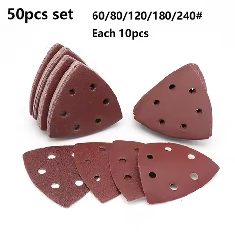Sandpaper 50pcs Automotive Sanding Block Set for Bosch Fein Oscillating Multi Tool Cutting Cutter Pa
