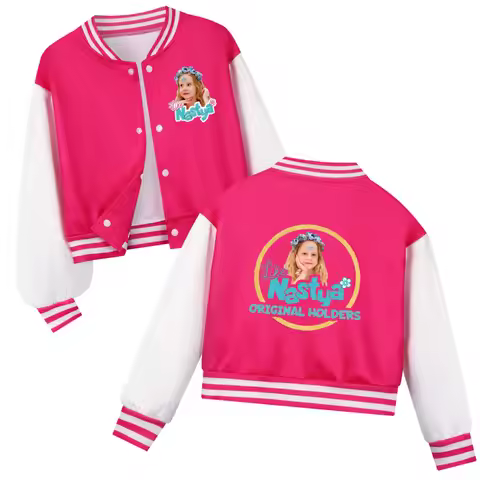 Kids Baseball Uniform Spring Autumn Fashion Nastya Russian Style Boys Casual Hoodies Baby Girls Clot