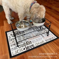 Dog Bowl Holder, Height 7 Inches, Length 18 Inches, Width 8.5 Inches, Tolerant Two Diameters 8 Inche