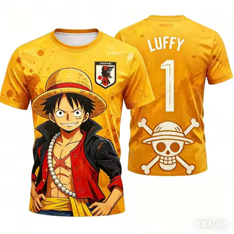 2026 Japan One Piece Luffy Football Jersey T-shirt Football Special Jersey Adult Men's Quick-Drying 
