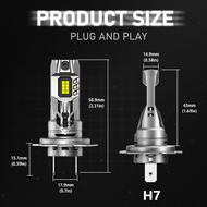 Novsight N63 หลอดไฟ LED 9005 HB3 9006 HB4 H4 H7 H11 90W 20000 ลูเมน 6500K สว่างสุดขีด ไฟสูง-ต่ำ ไฟตั