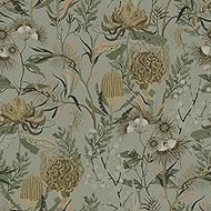 CRE8TIVE Green Leaves Wallpaper Self-Adhesive Tropical Wallpaper Green Adhesive Film 30.5 x 300 cm F