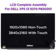 NEW Original 13.3" Touch Screen Complete Assembly For Dell XPS 13 9370 P82G001 LCD Display Panel Replacement UHD4K 3840x2160 Upper Half Set