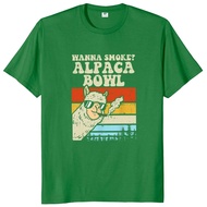 Áo Thun Cổ Polo Tay Bảy Cotton 100% Cổ Điển Wanna Smoke Alpaca Bowl Weed Vintage Tshirt 420 Stoner D