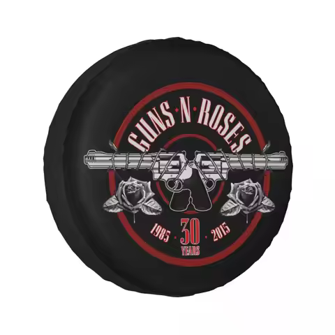 Guns N Rose Heavy Metal Steampunk Music Spare Tire Cover for Jeep SUV RV 4WD Pajero 4x4 Wheel Protec