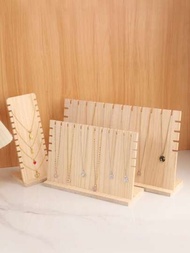 單片木製L形項鍊展示架 - 飾品掛架，適用於櫥窗、直播間和攝影工作室展示