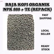 Baja kopi Organik 1KG/500Gram NPK 888 + TE (Repack) -sesuai untuk Tanaman Strawberi, Pokok Tin, Caladium, Alocasia
