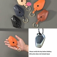 BLUECALDON ​Leather Key ​, Custom Fit​ Genuine Leather Motorcycle Key Cover​, Anti-Scratch Bike Key 