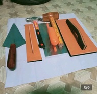 MASON TOOLS SET COMBO SET RODELA RUBBER SMALL AND BIG RODELA BAKAL KUTSARA MEDIUM HAMMER MALLET AND 
