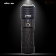 Đèn pin siêu sáng RAY BOW 1122 MAX màu bạc chiếu xa 700 mét có ZOOM sáng xa gần chống nước sạc ngược