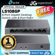 TP-Link LS108GP 8-Port 10/100Mbps Desktop Network Switch & 8-Port PoE+ (Unmanaged) w/ 62W PoE Budget