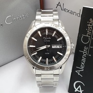 Jam Tangan Pria Alexandre Christie AC 6512 Original Silver Black
