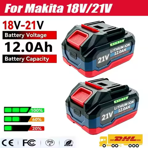 Rechargeable Battery 6.0AH 9.0Ah 12.0AH 21v Power Tool Lithium battery Led indicator batteries Pack 