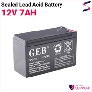 UPS Battery 12V 7AH Sealed Lead Acid Battery  GEB NP7-12