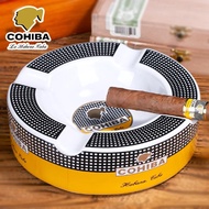 Bone China Ceramic Ash Tray Middle Size 4 Holder Smoking Cigars Cigarette Accessories Round Cigar Ashtray For Home