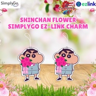 EZ-Link SimplyGo Shinchan Flower Charm Authentic Sealed Instock Cute Shin Chan Keychain Card Accesso