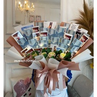 Money Bouquet Buket Uang mix Bunga Mix Polaroid Hadiah kado Wisuda Birthday Ultah Anniversary Lamara