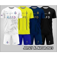 Ronaldo Kids Jersey Alnassr Home Away Season 2024 Kids Football Shirt Set