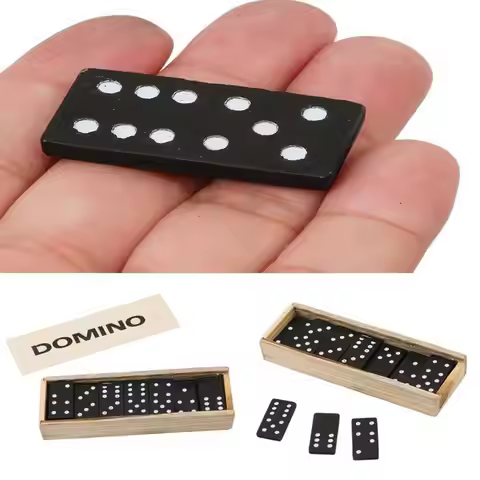 Black Domino wooden box with black Domino wooden board game teaching 28Pcs/Set Wooden Domino Board G